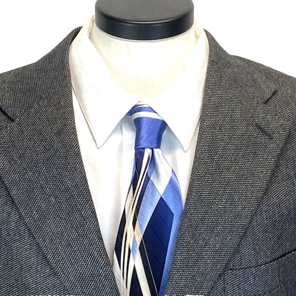 Faconnable Men's 55% Silk 45% Wool 46-47 L us) 58 Eu) Sport Coat Blazer Jacket - Picture 2 of 12